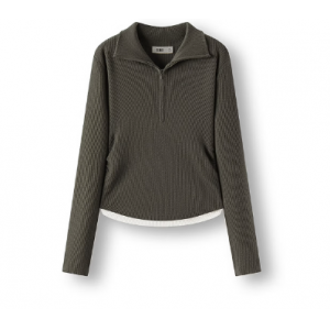森马（Semir）陈都灵|针织衫女冬季假两件女装上衣26冬新款收腰显瘦含羊毛毛衫